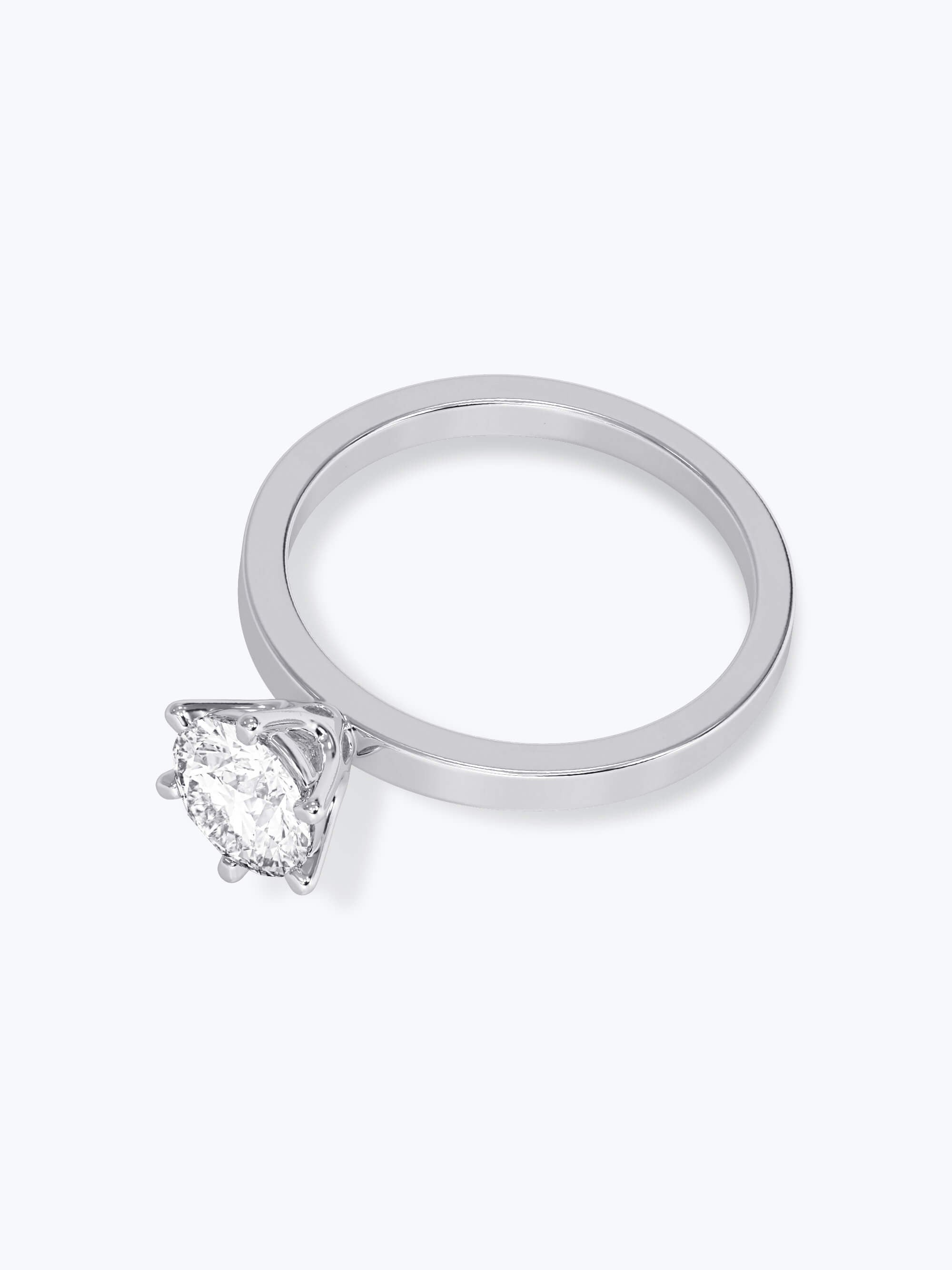 White Gold Ring with Diamond