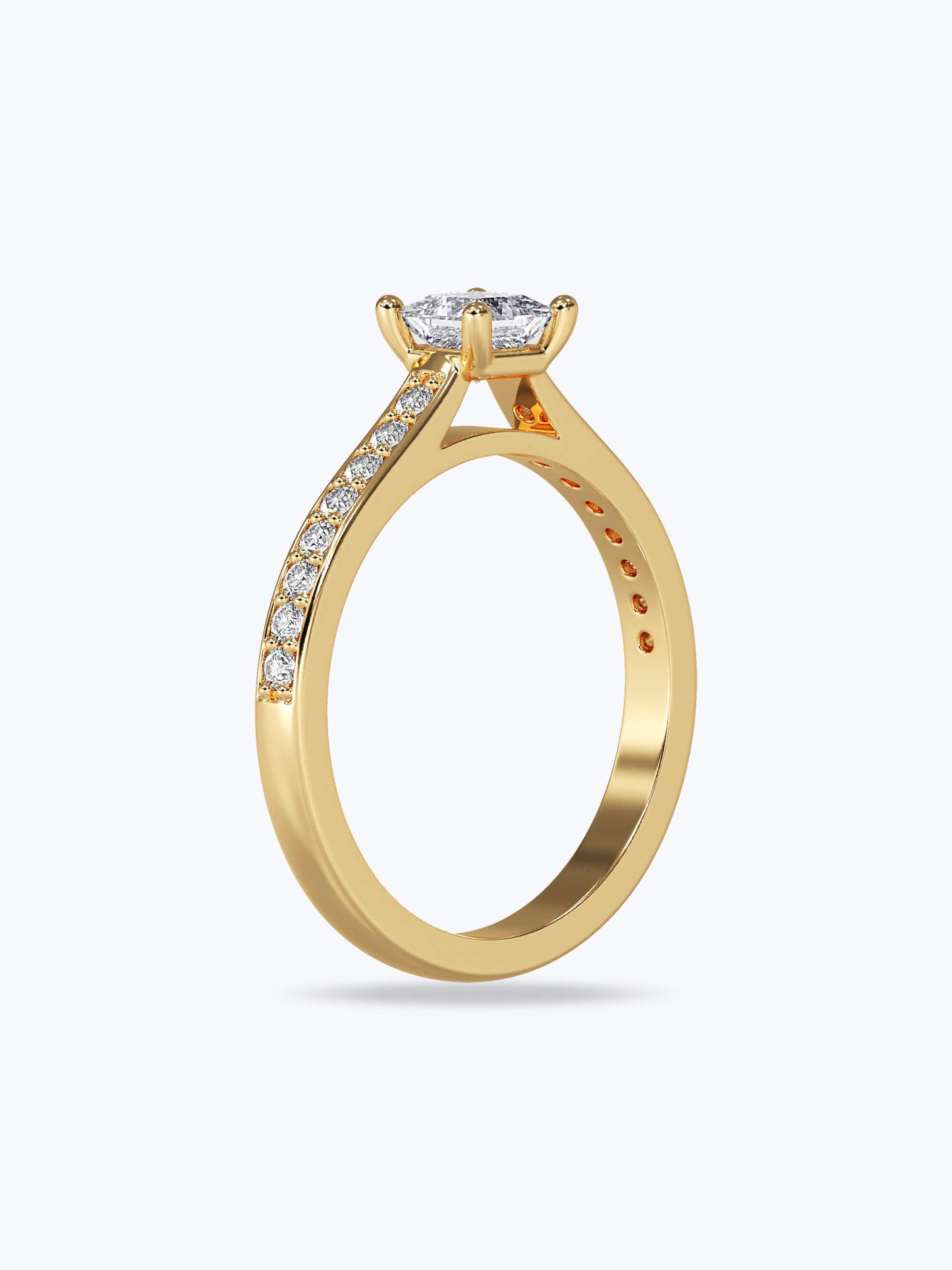 Eternal Flame Gold Ring with Diamonds