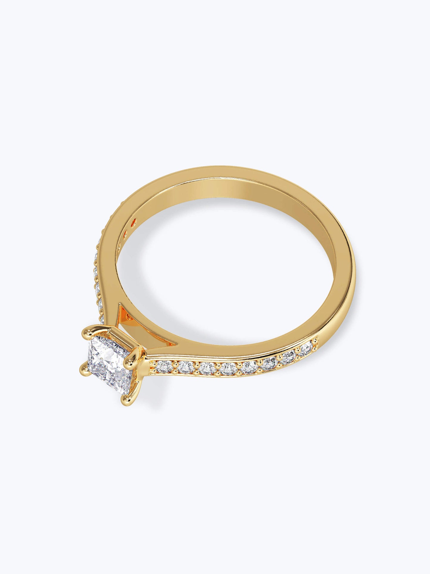 Eternal Flame Gold Ring with Diamonds